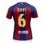 Gesigneerd FC Barcelona shirt van Xavi Hernández (nummer 6) – Barcelona 2023-24 thuisshirt met handtekening op de rug.